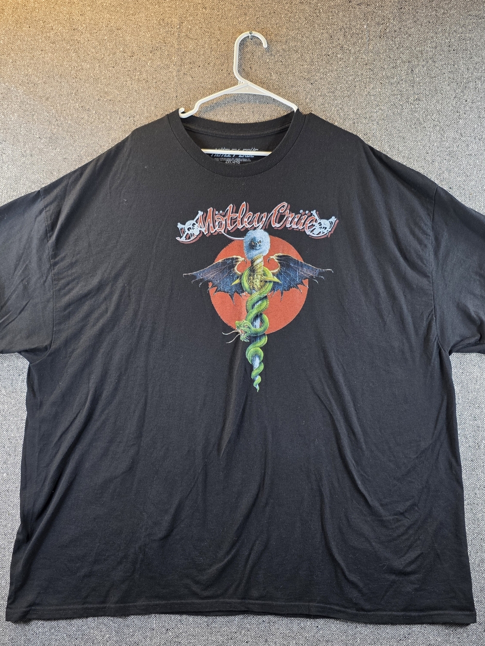 2022 Motley Crue Dr Feelgood T-Shirt Men's 4XL Black Rock Band Graphic Tee